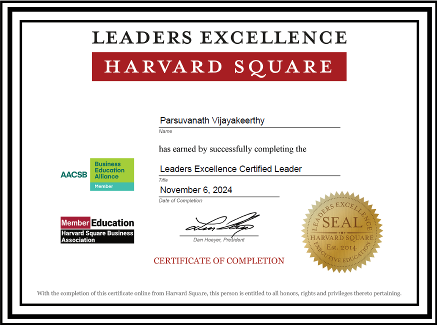 Harvard Leaders Excellence.