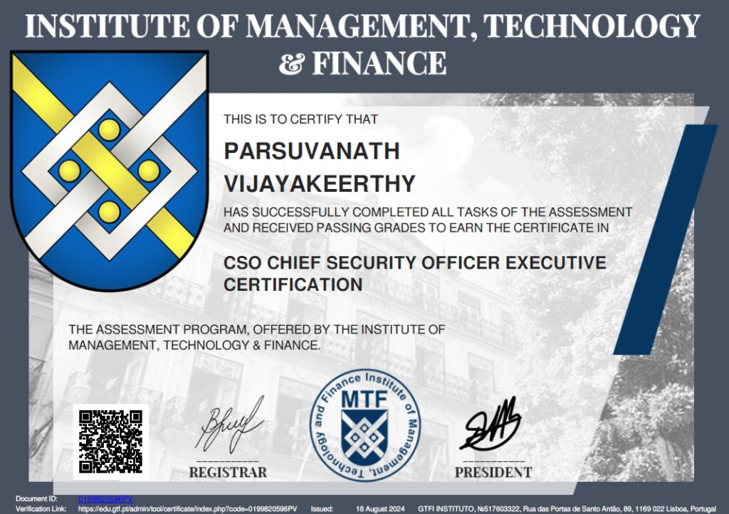 Chief Security Officer